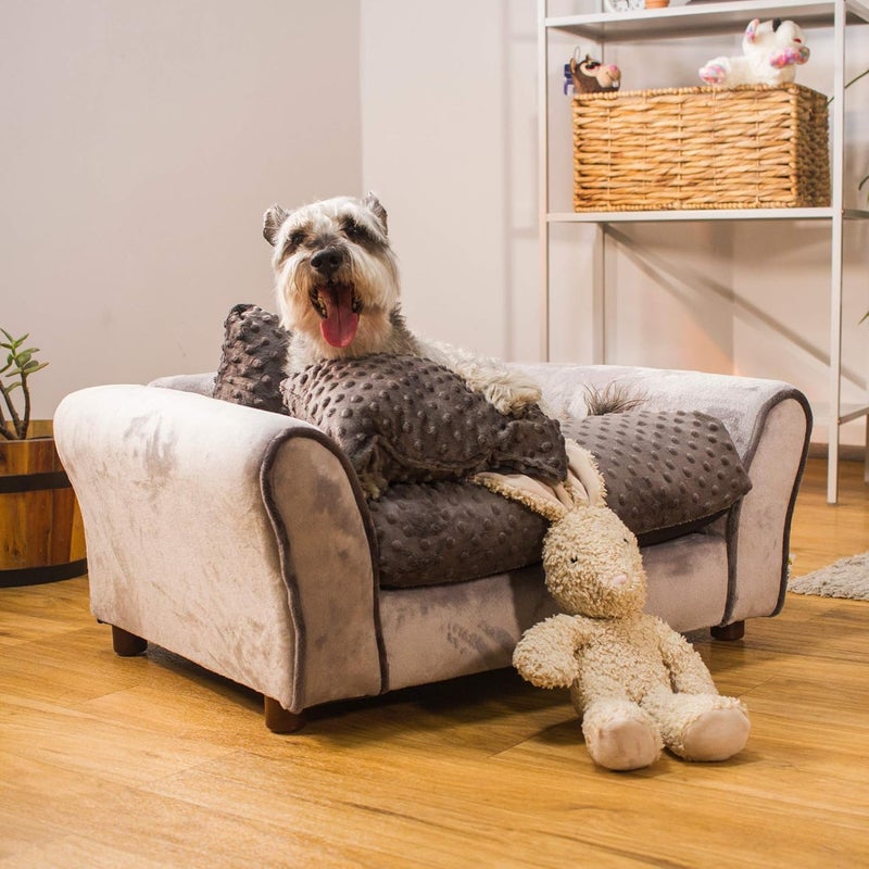 Keet Westerhill Pet Sofa Bed, Charcoal, Medium (28x20x12) - Image 4